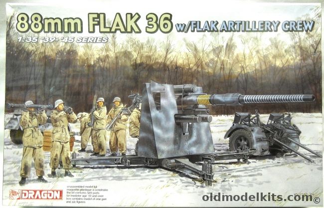 Dragon 1/35 88mm Flak 36 - With Flak Artillery Crew, 6260 plastic model kit