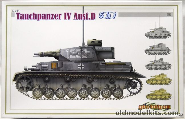 Dragon 1/35 Tauchpanzer IV Ausf.D - Cyber-Hobby 5 In 1 - (Panzer IV), 6327 plastic model kit