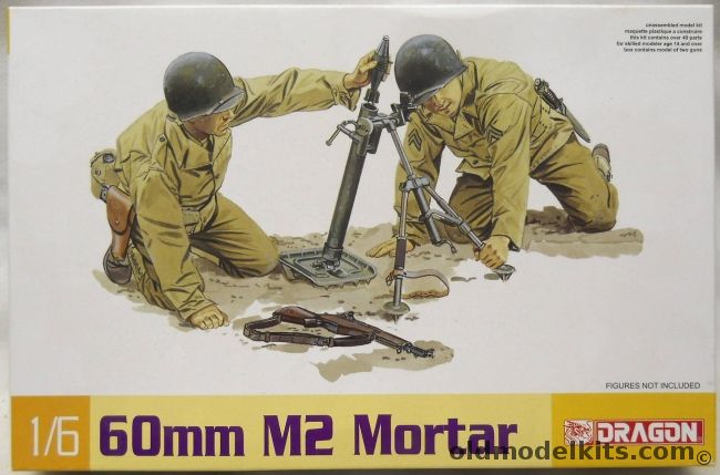 Dragon 1/6 60mm M2 Mortar - Plus M1 Rifle And 60mm Ammo, 75024 plastic model kit