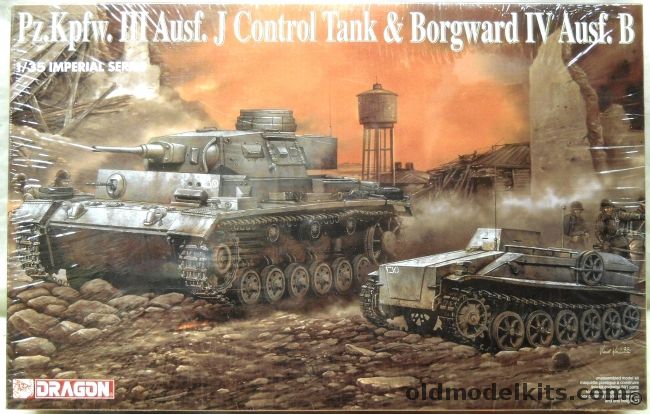 Dragon 1/35 Pz.Kfz. III Ausf. J Control Tank And Borgward IV Ausf. B, 9054 plastic model kit