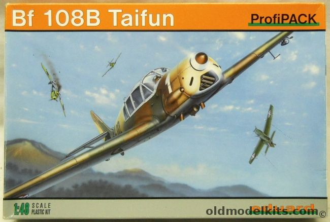 Eduard 1/48 Bf-108B Taifun Profipack - Yugoslav Air Force 1940 / Luftwaffe Sonderkommando Blaich Libya 1942 / Luftwaffe 4(H)/13 Romania 1940 / Flugbereitschaft Luftflotte 4 1941 / I/JG27 Innsbruck Austria 1941, 8084 plastic model kit