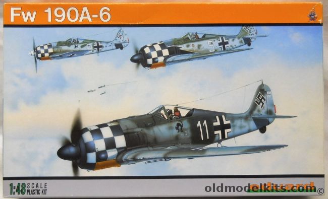 Eduard 1/48 FW-190 A-6 - With Color PE Parts / Mask Set / Decals For Four Different Aircraft - (Fw190A-6), 8171 plastic model kit