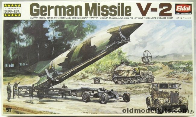 Eidai 1/76 German Missile V-2, 712-600 plastic model kit