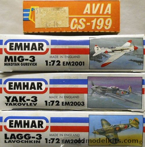 Emhar 1/72 Mig-3 / Yak-3 / Lagg-3 / KP Avia CS-199, EM2001 plastic model kit