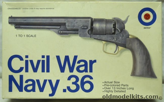 Entex 1/1 Civil War Navy .36 - Colt Model 1855 Revolver, 8006 plastic model kit