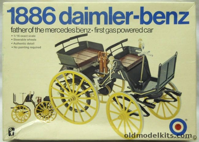 Entex 1/16 1886 Daimler-Benz - First Gas Powered Automobile - (ex Bandai), 8468 plastic model kit