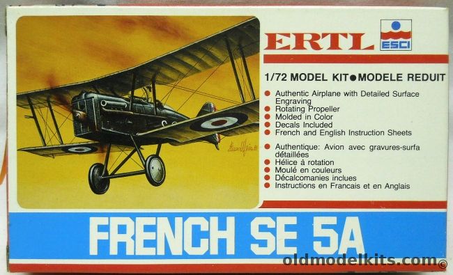 ESCI 1/72 TWO French SE-5A Scout - (Se5), 8248 plastic model kit