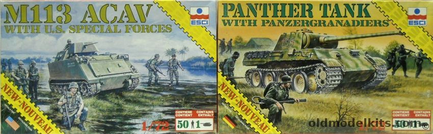 ESCI 1/72 M113 ACAV With US Special Forces And Panther Tank With Panzergranadiers, 8601 plastic model kit