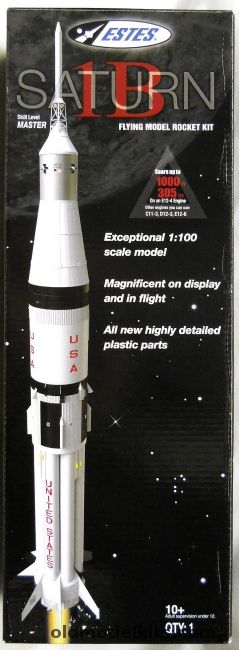 Estes 1/100 Saturn 1B - Scale Flying Model Rocket Kit, EST7251 plastic model kit