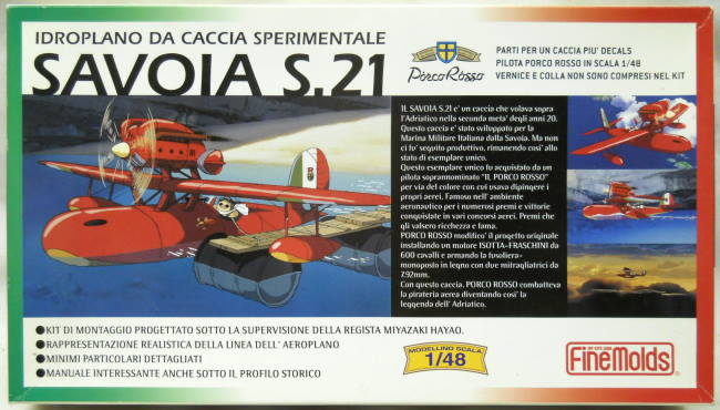 Fine Molds 1/48 Savoia S-21 Flying Boat - S.21 Porco Rosso, FG-1 plastic model kit