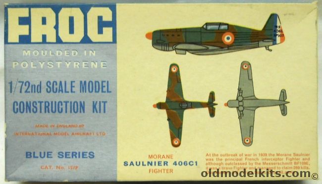 Frog 1/72 Morane Saulnier MS-406C1 - Blue Series, 157P plastic model kit