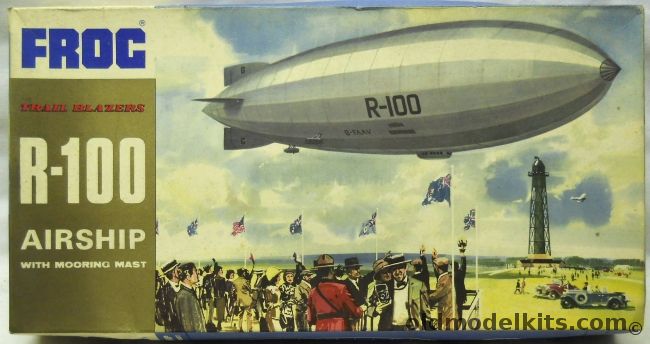 Frog 1/500 Airship R-100 - With Mooring Mast and Color Display Base, F128 plastic model kit