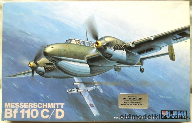 Fujimi 1/48 Messerschmitt Bf-110C/D - Bf-110C or Bf-110D, Q-2-1000 plastic model kit