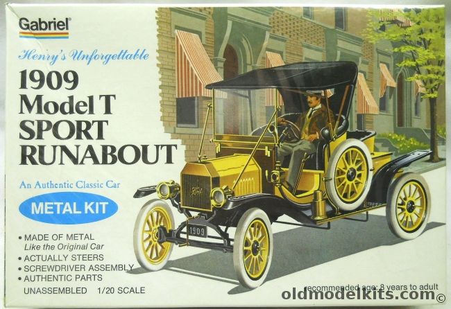 Gabriel 1/20 1909 Ford Model T Sport Runabout - (ex Hubley), 26441 plastic model kit