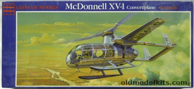 Glencoe 1/32 McDonnell XV-1 Convertiplane - (ex ITC), 05201 plastic model kit