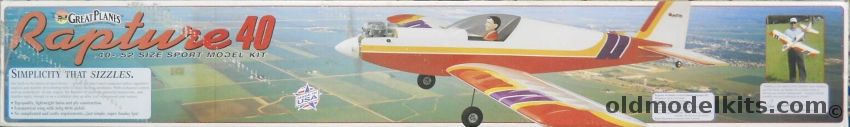 Great Planes Rapture 40 - 60 Inch Wingspan R/C Aircraft, GPMA0220 plastic model kit