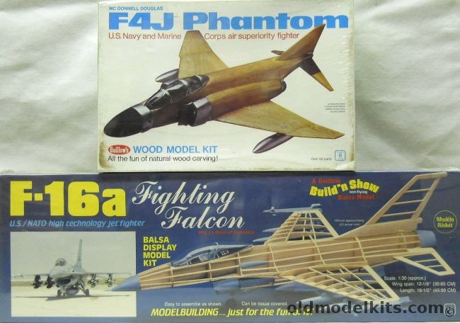 Guillows F-4J Phantom And F-16 A Fighting Falcon, 152 plastic model kit