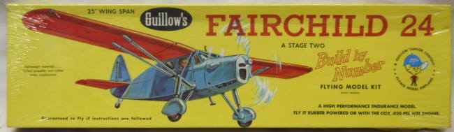 Guillows Fairchild 24 - 25 Inch Wingspan for Free Flight or R/C Conversion, 701-250 plastic model kit