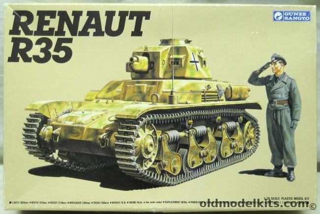 Gunze Sangyo 1/35 Renault R35 Or R39 Tank, G762 plastic model kit