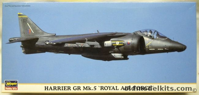 Hasegawa 1/72 Harrier Gr Mk.5 Royal Air Force - No.3 Squadron Or No. 1 Squadron, 00185 plastic model kit