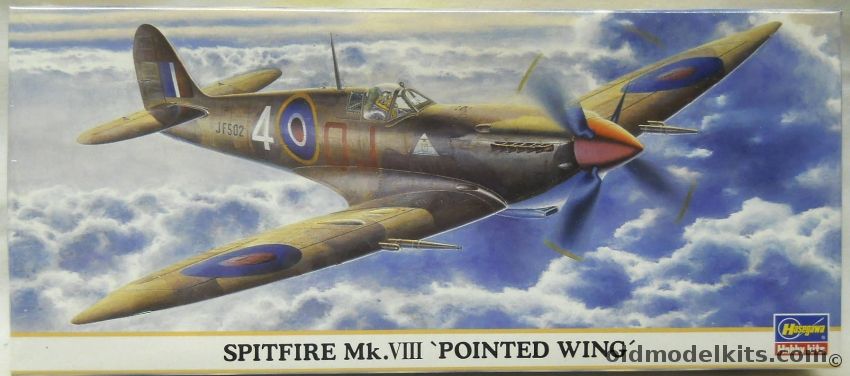 Hasegawa 1/72 Spitfire Mk.VIII Pointed Wing, 00692 plastic model kit