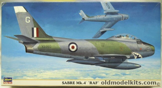 Hasegawa 1/48 Sabre Mk.4 RAF - RAF Germany No.112 Sq 1956 / RAF Germany No.234 Sq 1954 - (F-86), 09567 plastic model kit