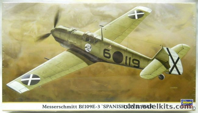 Hasegawa 1/48 Messerschmitt Bf-109 E-3 Spanish Civil War - (Bf109E3, 09601 plastic model kit