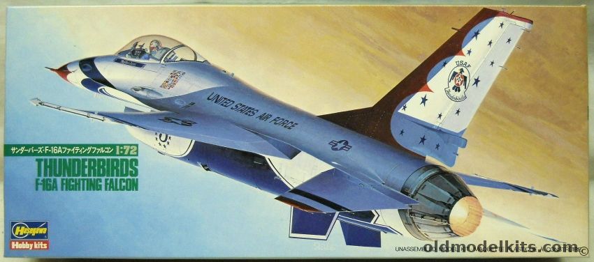 Hasegawa 1/72 General Dynamics F-16A Fighting Falcon - USAF Thunderbirds, 602 plastic model kit