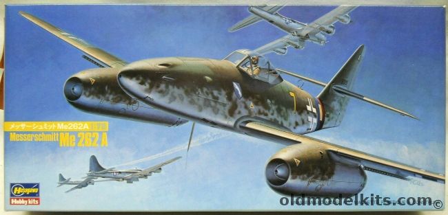 Hasegawa 1/72 TWO Messerschmitt Me-262A - Me-262 A-1a or A-2a - Luftwaffe 11/JG7 Or KG51 'Edelweiss', 851 plastic model kit