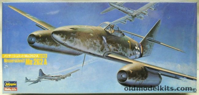 Hasegawa 1/72 Messerschmitt Me-262A - Me-262 A-1a or A-2a - Luftwaffe 11/JG7 Or KG51 Edelweiss, 851 plastic model kit