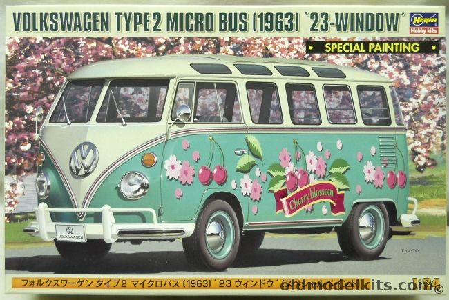 Hasegawa 1/24 Volkswagen Type2 Micro Bus 1963 23 Window - Special Painting, HC-107 plastic model kit