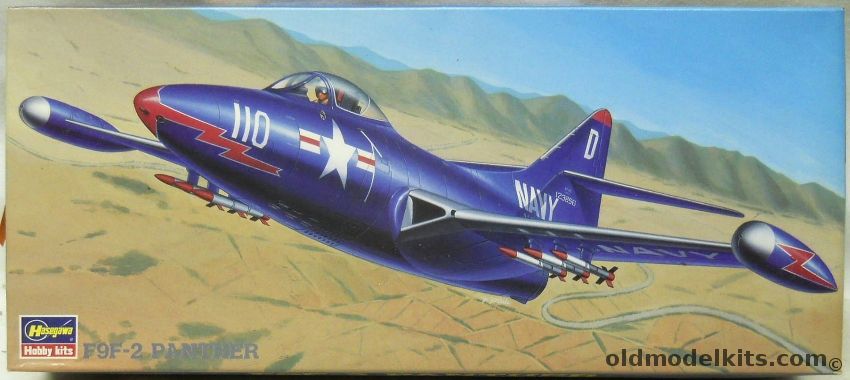 Hasegawa 1/72 Grumman F9F-2 Panther - US Navy VF-781 or ATU-206 - (F9F2), BT18 plastic model kit