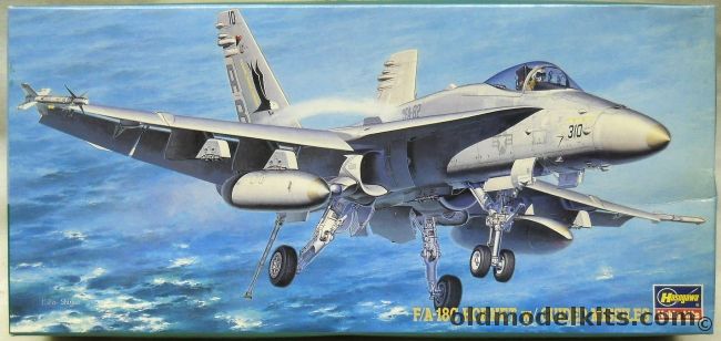 Hasegawa 1/72 F/A-18C Hornet With Guided Missiles - AGM-84 Harpoon / AGM-88A HARM - US Navy VFA-82 Marauders / US Marines VMFA-232 Red Devils, DT142 plastic model kit
