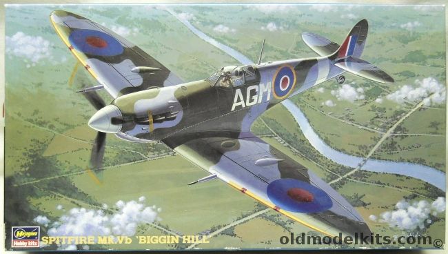Hasegawa 1/48 Spitfire Mk. Vb Biggen Hill - RAF No.74 Sq Captain Adolph G. Malan / RAF No. 609 Sq, JT170 plastic model kit