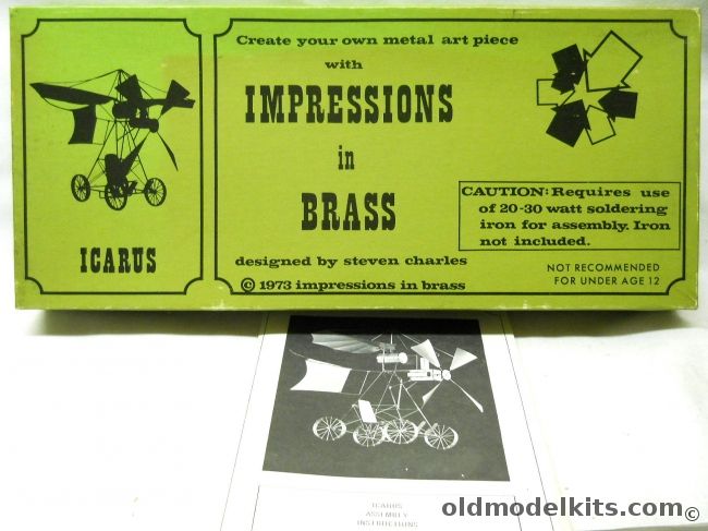 Impressions In Brass Icarus -  11 Inch Wingspan Brass Model, 101 plastic model kit