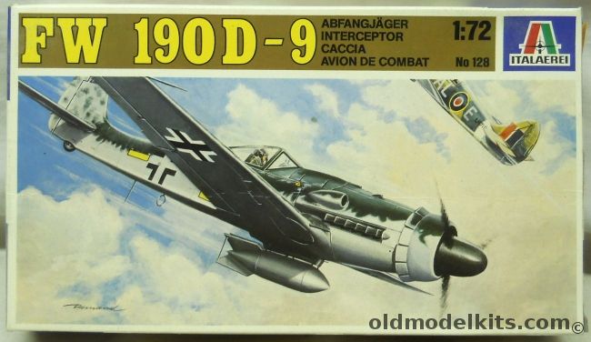 Italaerei 1/72 TWO Focke Wulf FW-190 D-9 - Luftwaffe 10/JG 54 Lt. Nibel 1945 /  2/JG 26 Nordhorn 1944, 128 plastic model kit