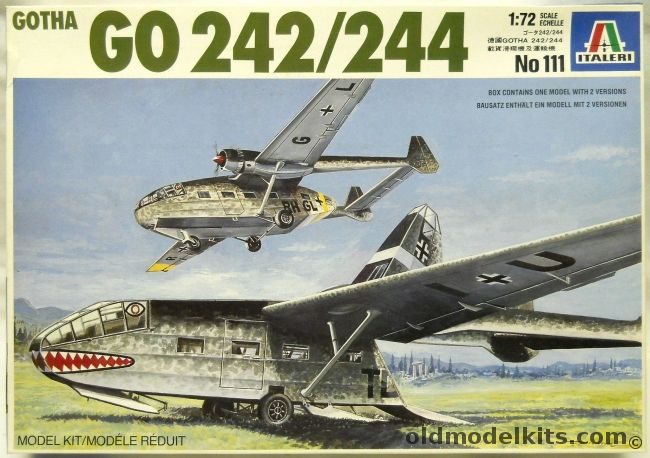 Italeri 1/72 Gotha Go-242 / Go-244 - Glider or Twin Engine Transport, 111 plastic model kit