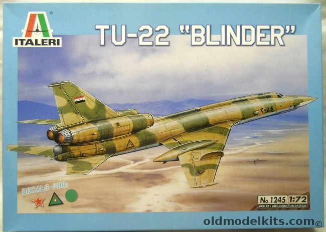 Italeri 1/72 Tu-22 Blinder - USSR / Iraq / Libyan Air Force, 1245 plastic model kit