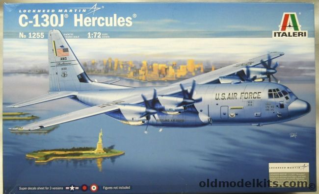 Italeri 1/72 Lockheed Martin C-130J Hercules - USAF / RAF / Italy - (C130J), 1255 plastic model kit