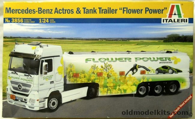 Italeri 1 24 Mercedes Benz Actros With Tank Trailer Flower Power 3856