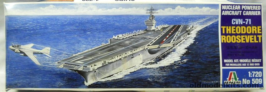 Italeri 1/720 USS Theodore Roosevelt CVN-71 Aircraft Carrier, 509 plastic model kit