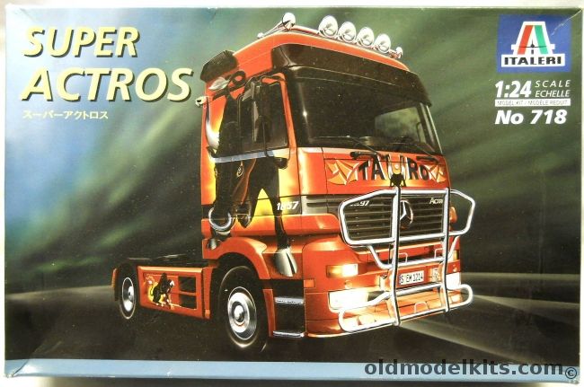 Italeri 1/24 Super Actros -  Semi Truck, 718 plastic model kit