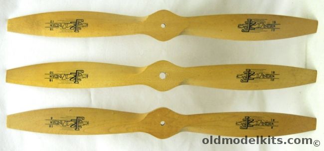 J Zinger Products ONE 18-8 ONE 18-10 ONE 18-12 Wood Propellers NOS - JZ - Bagged plastic model kit