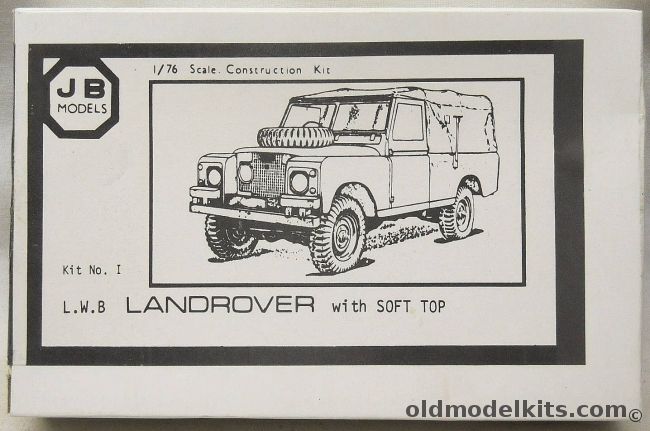 JB Models 1/76 THREE LWB Landrover With Soft Top, 1 plastic model kit