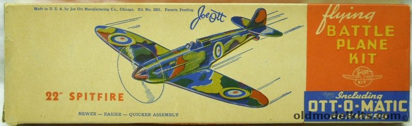 Joe Ott Spitfire With Ott-O-Matic Formers - 22 Inch Wingspan Flying Wood Model, 2201 plastic model kit