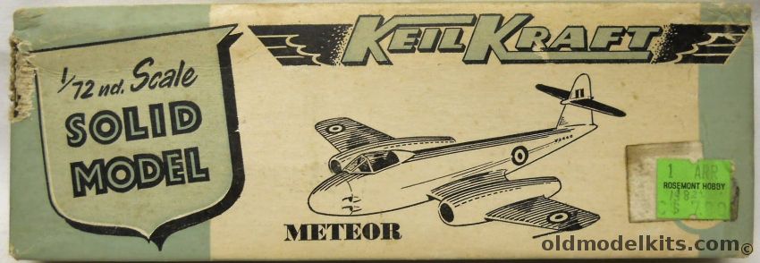 KeilKraft 1/72 Meteor - British Jet Fighter - Solid Wood Model plastic model kit