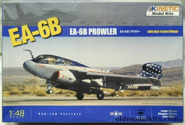 Kinetic 1/48 Grumman EA-6B Prowler - VAQ-140 Patriots, K48022 plastic model kit