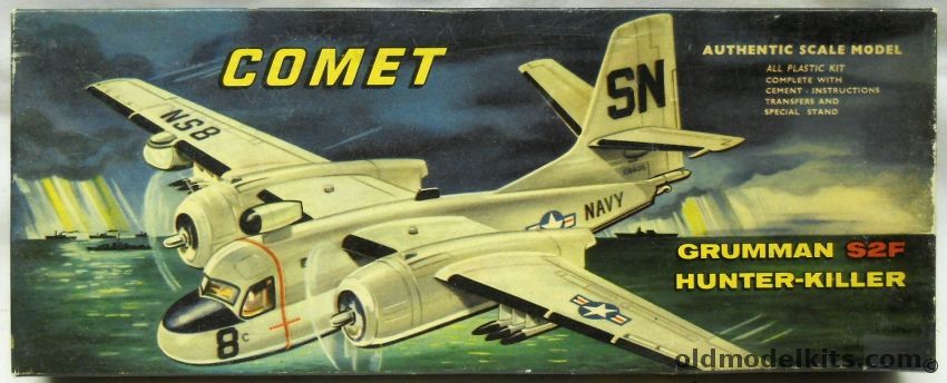 Kleeware 1/54 Grumman S2F Hunter Killer - ASW Aircraft - Large Scale Issue - ex Comet, 9120 plastic model kit