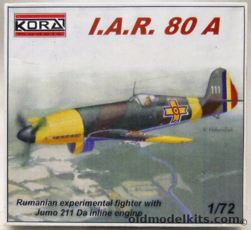 Kora 1/72 IAR-80A - Romanian Experimental Fighter With Jumo 211 Inline Engine, 7206 plastic model kit