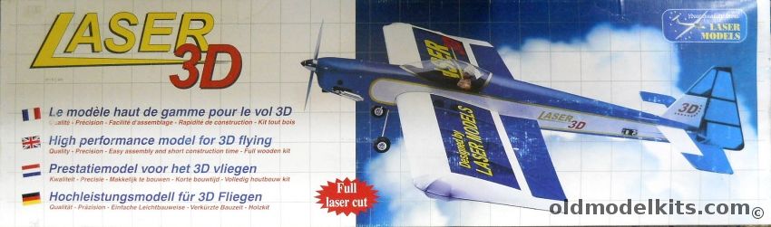 Laser Models Laser 3D - 57.5 Inch Wingspan R/C Aircraft plastic model kit